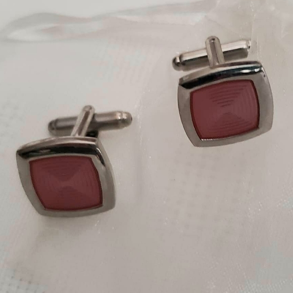 Pink Cuff Links - Picture 2 of 3